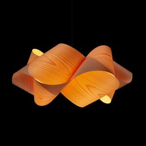 LZF LamPS LZF Swirl závěsné kabel černá Ø 54cm přírodní buk