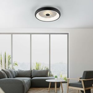 Leuchten Direkt LED stropní svítidlo Vertigo, CCT, Ø 46,5cm, černá