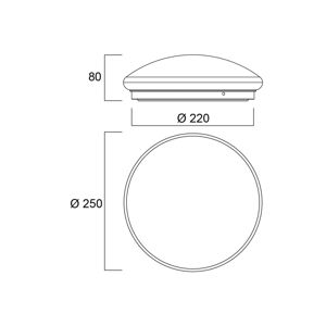 Sylvania Sylvania Start Surface LED stropní světlo, Ø 25 cm