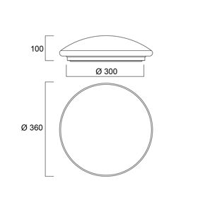 Sylvania Sylvania Start Surface LED stropní světlo dim Ø 36