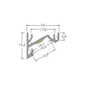 BRUMBERG BRUMBERG One LED montážní rohový profil, hliník 3m