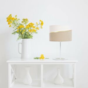 Euluna Stolní lampa Susan, bílá/béžová/zlatá