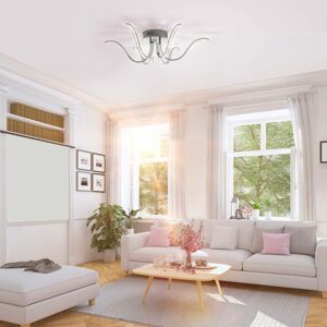 Leuchten Direkt LED stropní světlo Valerie 6 zdrojů Ø67cm ocel