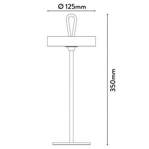 Näve LED stolní lampa Ella, aku, magnetická, bílá