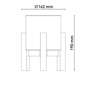 Näve Stolní lampa LED Madita, výška 19 cm, přírodní/látka