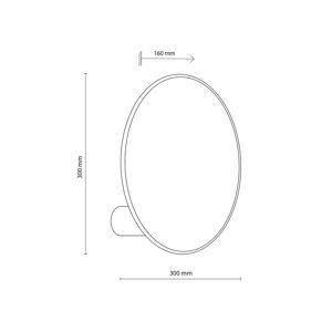 TK Lighting Nástěnné svítidlo Pulse, jutové stínidlo, přírodní hnědá, Ø 30 cm