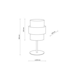 TK Lighting Stolní lampa Calisto, juta, přírodní hnědá, výška 38 cm