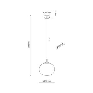 TK Lighting Závěsné svítidlo Vibe, opálové bílé sklo, Ø 25 cm