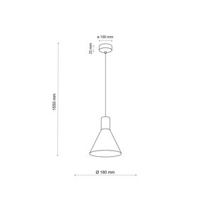 TK Lighting Závěsné světlo Jump, černé, Ø 20 cm