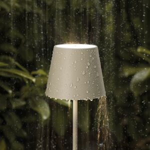 Sigor LED dobíjecí stojací lampa Nuindie IP54 120 cm kulatá USB-C dune beige