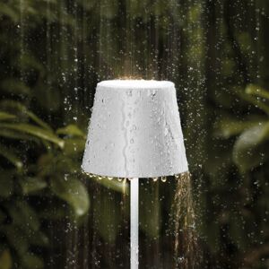 Sigor LED dobíjecí stojací lampa Nuindie IP54 120 cm kulatá USB-C sněhově bílá