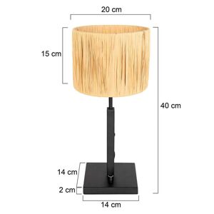 Steinhauer Stolní lampa Stang 3708ZW, přírodní proutí