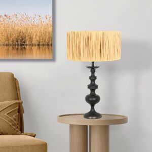 Steinhauer Stolní lampa Lyons 3750ZW, přírodní proutí