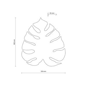 TK Lighting Nástěnné svítidlo Monstera, tvar listu, 3 x G9, ocel, hnědá barva