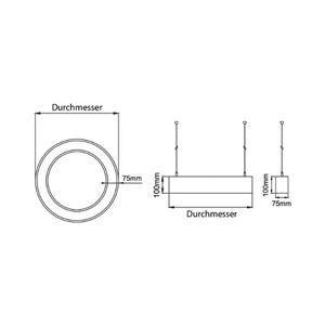 BRUMBERG BRUMBERG Biro Circle Ring up/down Ø 75 80W on/off stříbrná 840