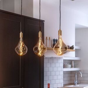Tala Tala Triple Pendant Lineární, kov, čiré sklo LED lampa