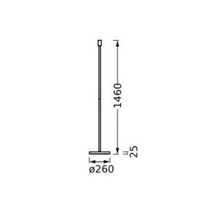 LEDVANCE Stojací lampa LEDVANDE Decor Stick E27, výška 146 cm, tmavě šedá