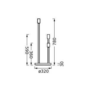 LEDVANCE Stojací lampa LEDVANCE Decor Stick 3 světla. Výška 78 cm, tmavě šedá
