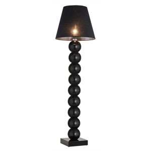Euluna Textilní stojací lampa Fulda skleněný dekor, černá