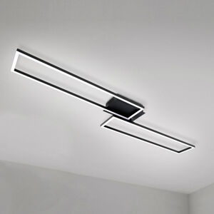 Briloner LED stropní světlo Frame, dálkový ovladač, černá