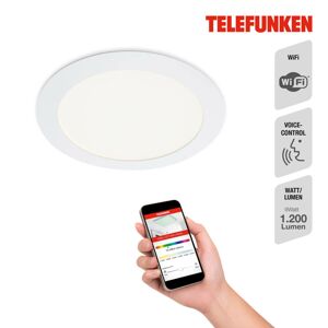 Telefunken LED podhledové svítidlo Virgo, RGBW, bílá, Ø 17 cm