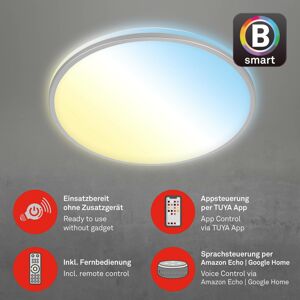 Briloner LED stropní světlo Ivy S, dim, CCT, bílá/chrom