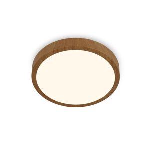 Briloner LED stropní svítidlo Runa Wood dřevo 3 000 K Ø28cm