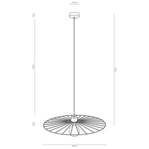 Envolight Envolight Yahel závěsné světlo, dub/černá, Ø 65cm