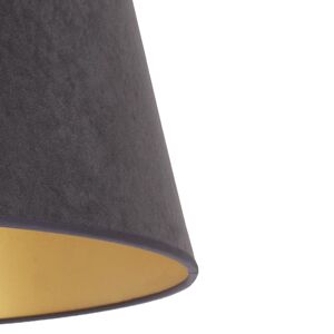 Euluna Stínidlo na lampu Cone výška 18 cm, grafit/zlatá