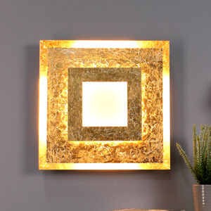Eco-Light LED nástěnné světlo Window, 39x39 cm, zlatá