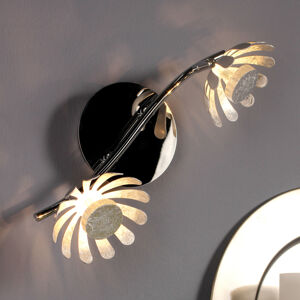 Eco-Light LED nástěnné svítidlo Bloom 2 zdroje stříbrné