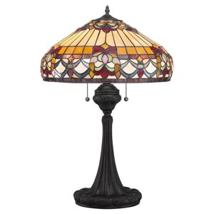 QUOIZEL Stolní lampa Belle Fleur v designu Tiffany