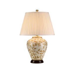 Elstead Stolní lampa Leaves s porcelánovou základnou