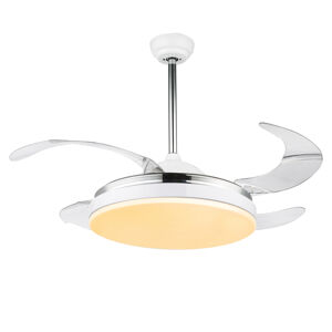 Globo Cabrera LED stropní ventilátor, CCT, bílý