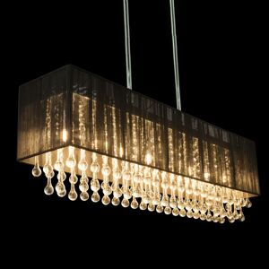 Globo LED závěsné světlo Bagana z kovu, skla a hedvábí