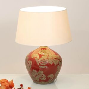 Holländer Stolní lampa Toulouse kulatá, výška 42 cm, červená