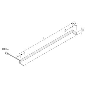 Hera LED podhledové světlo Top-Stick FMK, 3 000K, 90cm