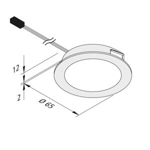 Hera LED podhledové světlo Dynamic FAR 58 ocel 3W CCT