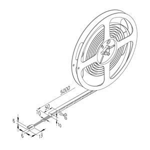 Hera LED pásek Basic-Tape F, IP54, 2 700K, délka 500cm