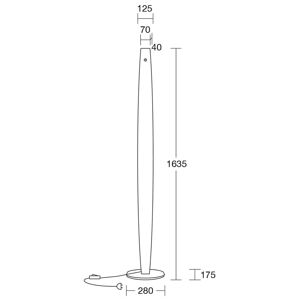 HerzBlut HerzBlut Arco LED stojací lampa dub Klick&Dim