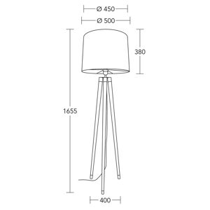 HerzBlut HerzBlut Briany stojací lampa, dub přírodní