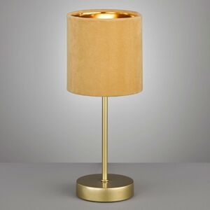 FISCHER & HONSEL Stolní lampa Aura, noha zlatá stínidlo žlutá/zlatá