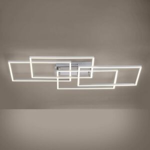 Leuchten Direkt LED stropní světlo Iven, ocel, 4 zdroje čtverec