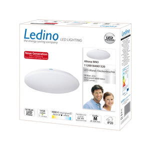 Ledino LED stropní světlo Altona MN3, bílá Ø 32,8cm