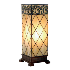 Clayre&Eef Stolní lampa Diamond v Tiffany stylu 45 cm