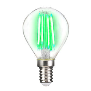 LIGHTME LED žárovka E14 4W Filament, zelená