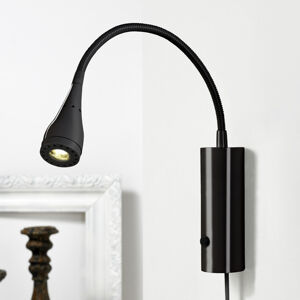 Nordlux LED nástěnné světlo Mento s pružným ramenem, černé