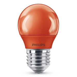 Philips E27 P45 LED žárovka 3,1W, červená