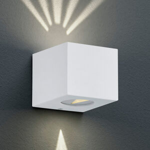 Reality Leuchten Hranaté LED venkovní nástěnné světlo Cordoba, bílé