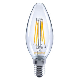 Sylvania LED svíčka E14 ToLEDo filament 4,5W 827 čirá